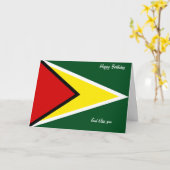 ガイアナ誕生日カード カード (黄色い花)