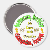 ガイアナ3郡3"ラウンドマグネット マグネット (正面/裏面)