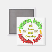 ガイアナ3郡3"ラウンドマグネット マグネット (正面/裏面)