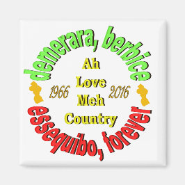 ガイアナ3郡3"ラウンドマグネット マグネット