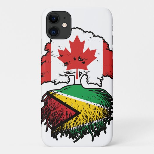 ガイアナ・ガイアナ州カナダ国旗 Case-Mate iPhoneケース (裏面)