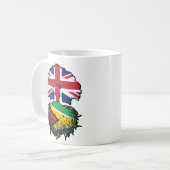 ガイアナ・ガイアナ英国ツリールーツ国旗 コーヒーマグカップ (正面左)