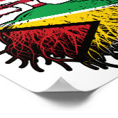 ガイアナ・ガイアナ・アメリカ合衆国ツリー・ルーツ国旗 ポスター (角)