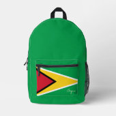 ガイアナ，バックパック，ガイアナ国旗/愛国心 プリントバックパック (正面)