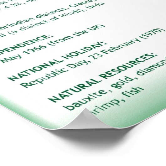 ガイアナ ポスター (角)