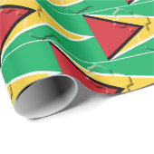 ガイアナ | 金色の矢印 | ガイアナ国旗 ラッピングペーパー (ロールコーナー)