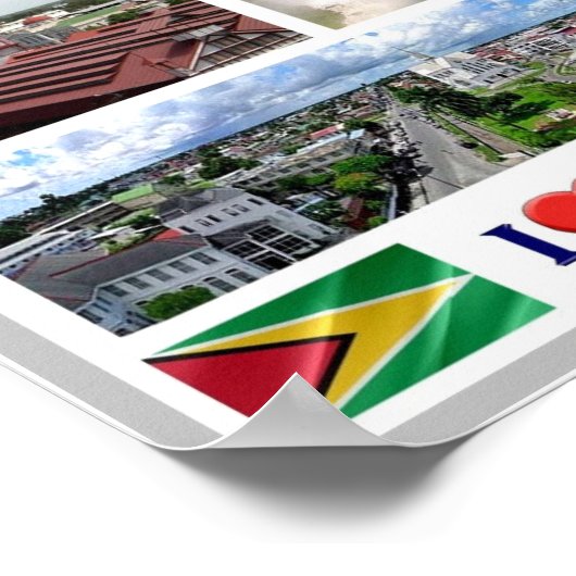 ガイアナ – I Love - ポスター (角)