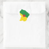 ガイアン国旗の地図GF スクエアシール (バッグ)