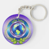 ガイア場面円形のKeychain キーホルダー (裏面)