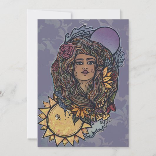 ガイア 母なる大地の女神 タロット 世界 招待状 (正面)