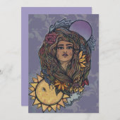 ガイア 母なる大地の女神 タロット 世界 招待状 (正面/裏面)