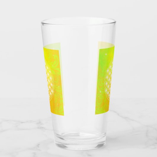 ガイア，生命の花，神聖な幾何学模様，曼荼羅，メモリ タンブラーグラス (右)