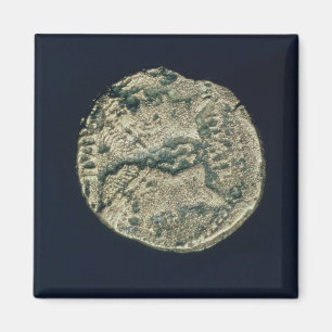ガイウス・ユリウス・カエサルおよびAugustusの頭部が付いている硬貨 マグネット