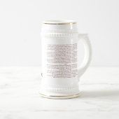 ガイウス・ユリウス・カエサルの第7ローマ軍隊装飾的なステイン ビールジョッキ (正面右)