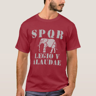 ガイウス・ユリウス・カエサル第5ローマ軍隊象のTシャツ Tシャツ