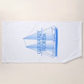 ガイガー鍵沿岸航海のセーリングセーラー ビーチタオル (正面)