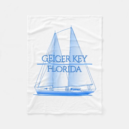 ガイガー鍵沿岸航海のセーリングセーラー フリースブランケット (正面)