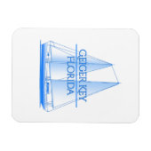 ガイガー鍵沿岸航海のセーリングセーラー マグネット (横)