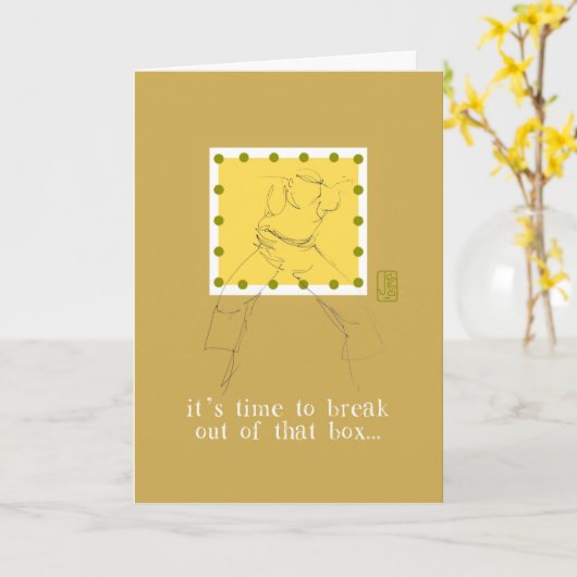 ガイジャンプフリー勇気付けられる カード (黄色い花)