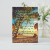 ガイダンス&平和フラットグリーティングカードのための祈りの言葉 カード (スタンド正面)