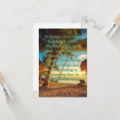 ガイダンス&平和フラットグリーティングカードのための祈りの言葉 カード (正面/裏面インサイチュ)