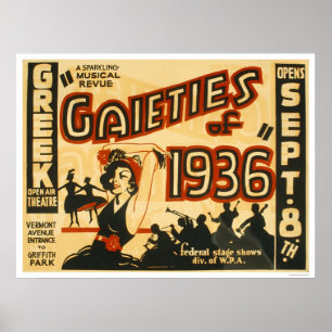 ガイティミュージカルRevue 1936 WPA ポスター