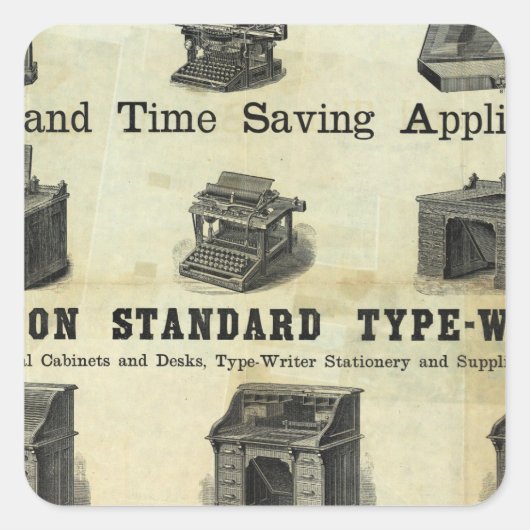 ガイドの地図が付いている広告 スクエアシール (正面)