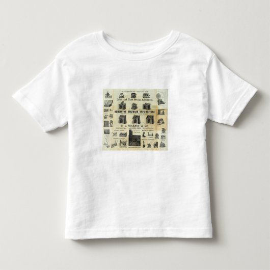 ガイドの地図が付いている広告 トドラーTシャツ (正面)