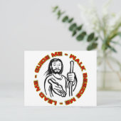 ガイドを表示する自分の横を歩く ポストカード (スタンド正面)