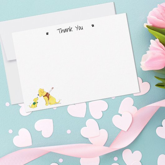 ガイド犬と子犬をカスタマイズするトレーニングのフラット ノートカード