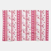 ガイド犬の物語の羊飼いパターン – 赤 –  キッチンタオル (横)