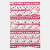 ガイド犬の物語の羊飼いパターン – 赤 –  キッチンタオル (縦)