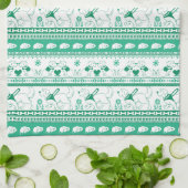 ガイド犬の物語ゴールデンパターン – 緑 –  キッチンタオル (折り畳み)