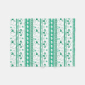 ガイド犬の物語ゴールデンパターン – 緑 –  フリースブランケット (正面(横))