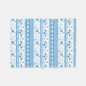 ガイド犬の物語ゴールデンパターン – 青 –  フリースブランケット (正面(横))