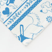 ガイド犬の物語ゴールデンパターン – 青 –  フリースブランケット (角)