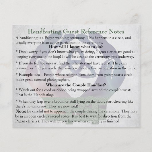 ガイド・ノートとハンドスティングでの期待の内容 チラシ (正面)