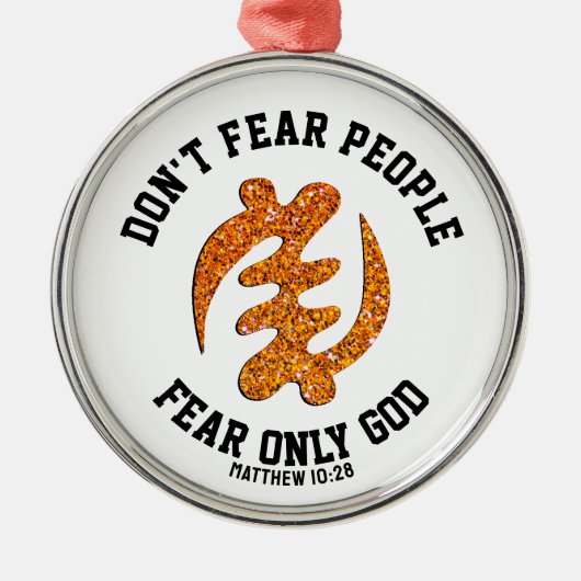 ガイニャメ恐怖のみ神クリスチャングリッター メタルオーナメント (正面)