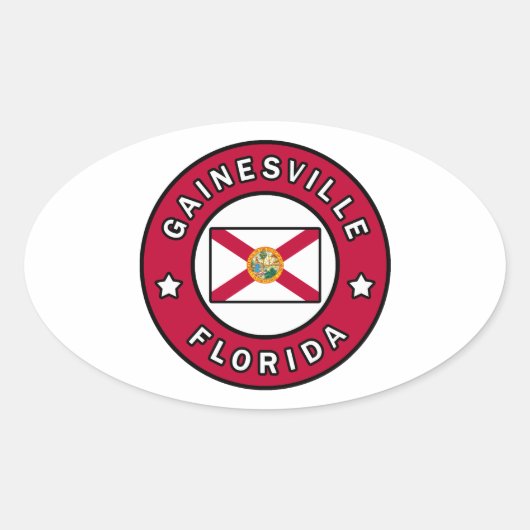 ガイネズビル・フロリダ 楕円形シール (正面)
