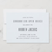 ガイモダン写真の卒業発表パーティー 招待状 (裏面)