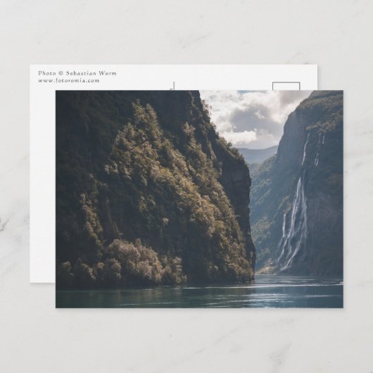 ガイランゲルフィヨルドノルウェー ポストカード (正面/裏面)