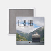 ガイランゲルフィヨルド文字磁石のクルーズ船 マグネット (正面/裏面)