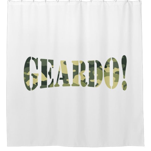 ガイルド！迷彩柄 シャワーカーテン (正面)