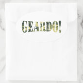 ガイルド！迷彩柄 楕円形シール (バッグ)