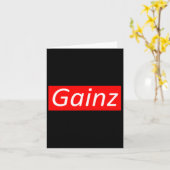 ガインズボディビルスポーツフィットネスギフトメンズウィメンズキ カード (黄色い花)