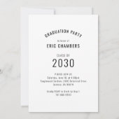 ガイ卒業パーティーのフォトスクリプト名 招待状 (裏面)