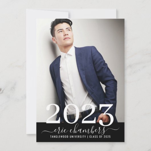 ガイ卒業パーティーのフォトスクリプト名 招待状 (正面)