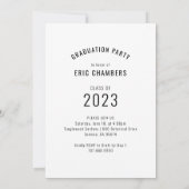 ガイ卒業パーティーのフォトスクリプト名 招待状 (裏面)