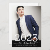 ガイ卒業パーティーのフォトスクリプト名 招待状 (正面/裏面)