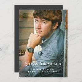 ガイ大カジュアル学院写真卒業パーティー 招待状